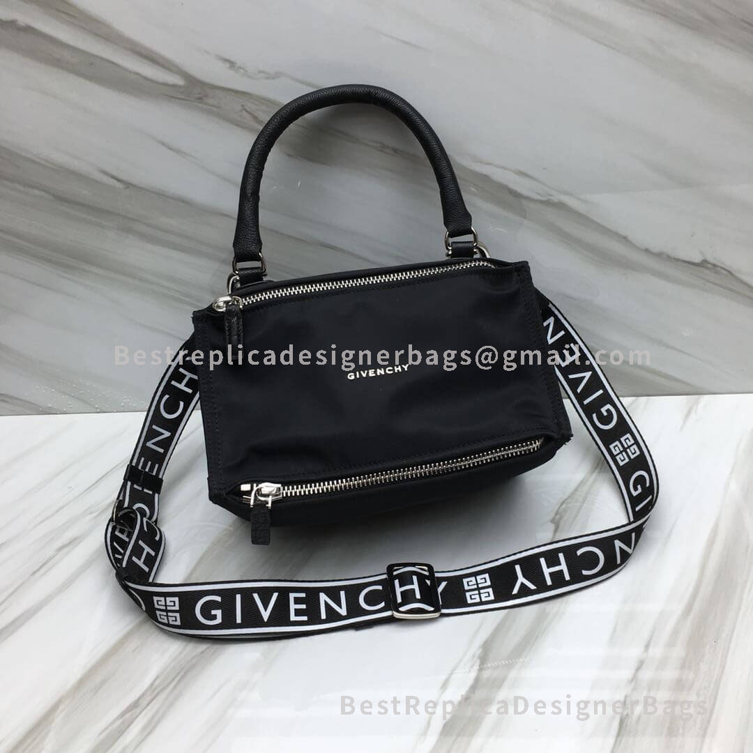 Givenchy 4G Mini Pandora Bag In Nylon Black SHW 1-28588L